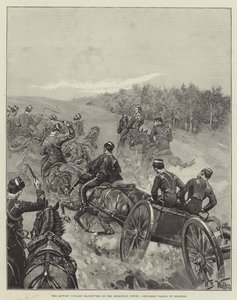 バークシャーダウンズでの秋の騎兵作戦、砲兵の陣地 作： William Barnes Wollen